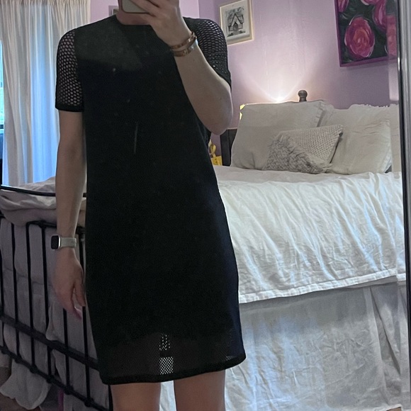 Rag & Bone Navy blue mesh t-shirt dress - Picture 1 of 9